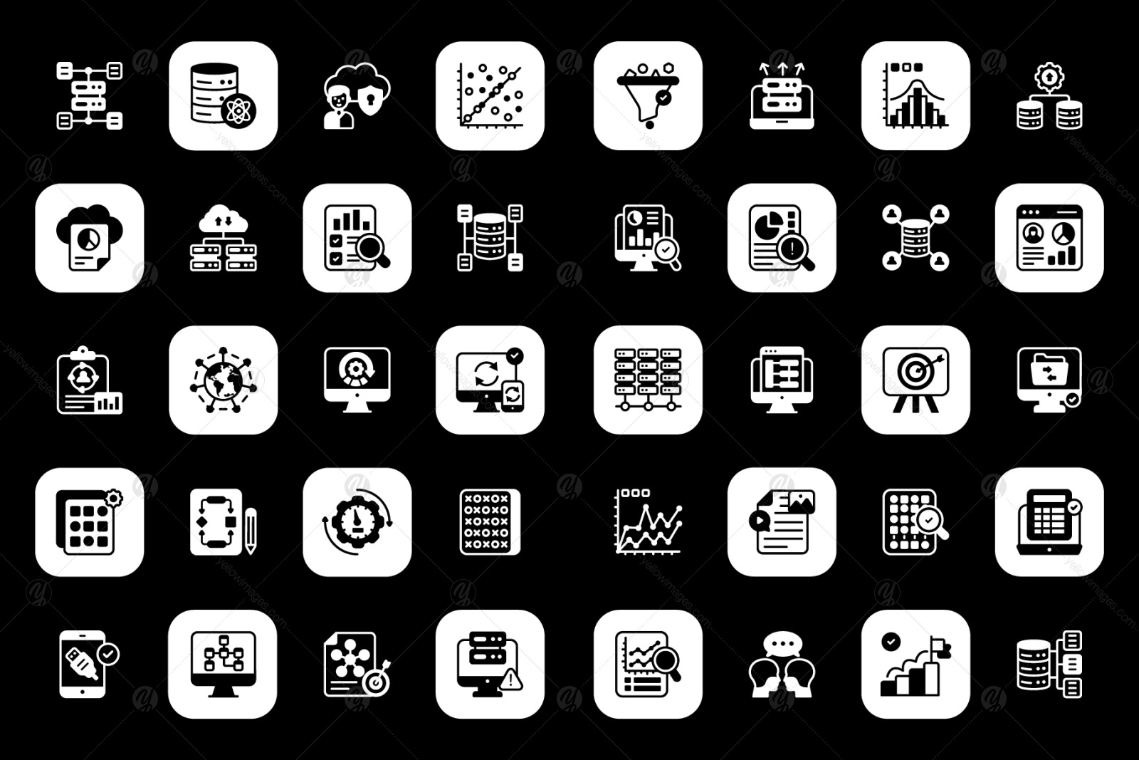 Data Science Solid Icons Pack