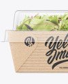 Kraft Paper Salad Box w/ Clear Plastic Lid Mockup