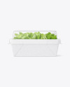 Kraft Paper Salad Box w/ Clear Plastic Lid Mockup