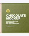 Chocolate Bar in Kraft Paper Packaging Mockup