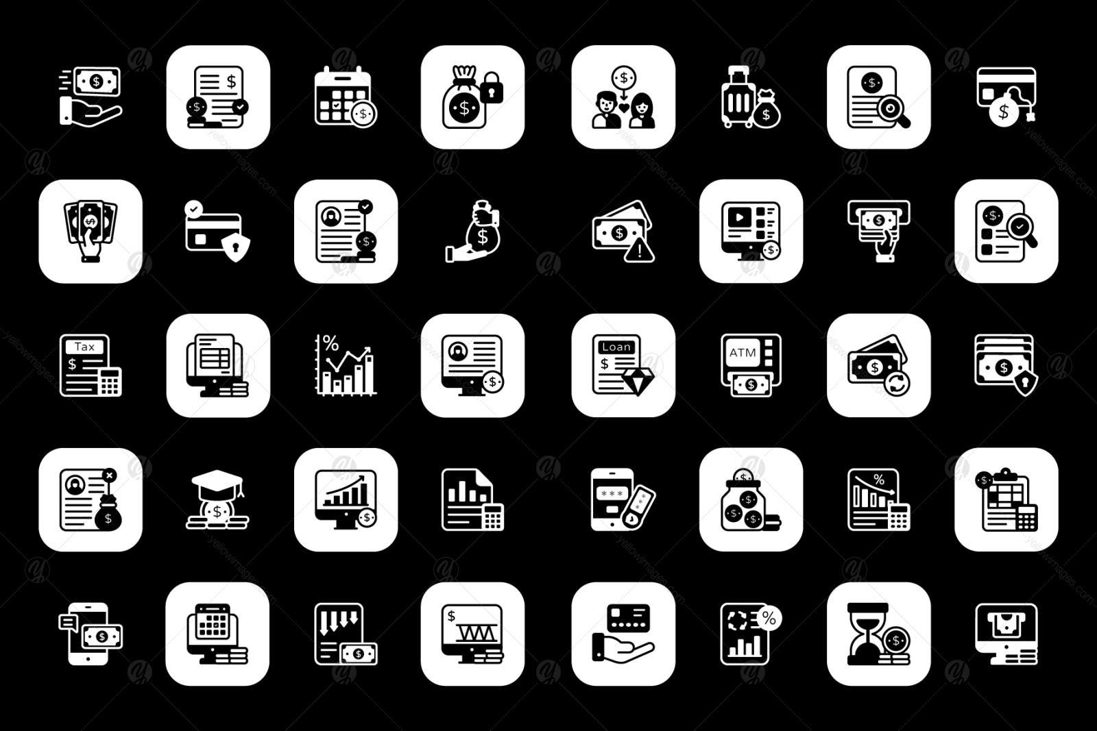 Personal Loans Glyph Icons