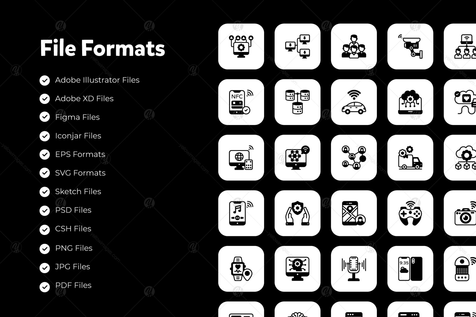 Internet Of Things Glyph Icons