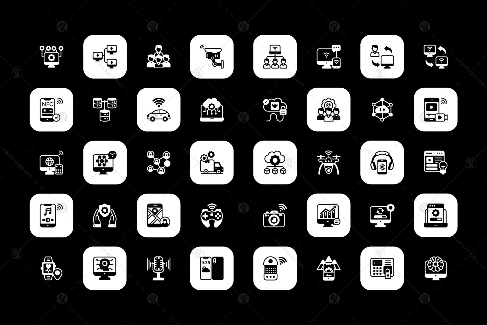 Internet Of Things Glyph Icons