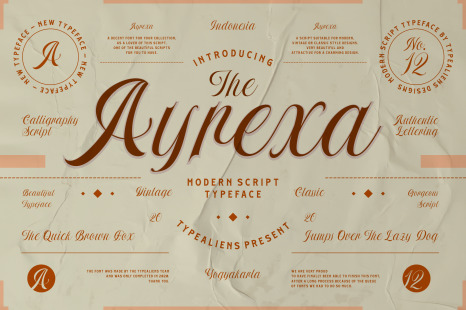 Ayrexa Font - Beautiful