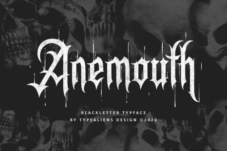 Anemouth Font - Dark typeface