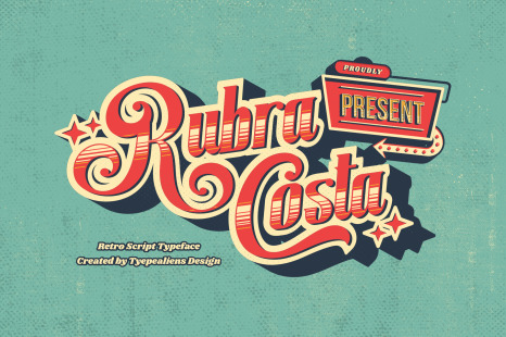 Rubra Costa Font - Advertising font