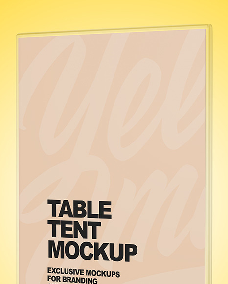 Matte Table Tent Mockup