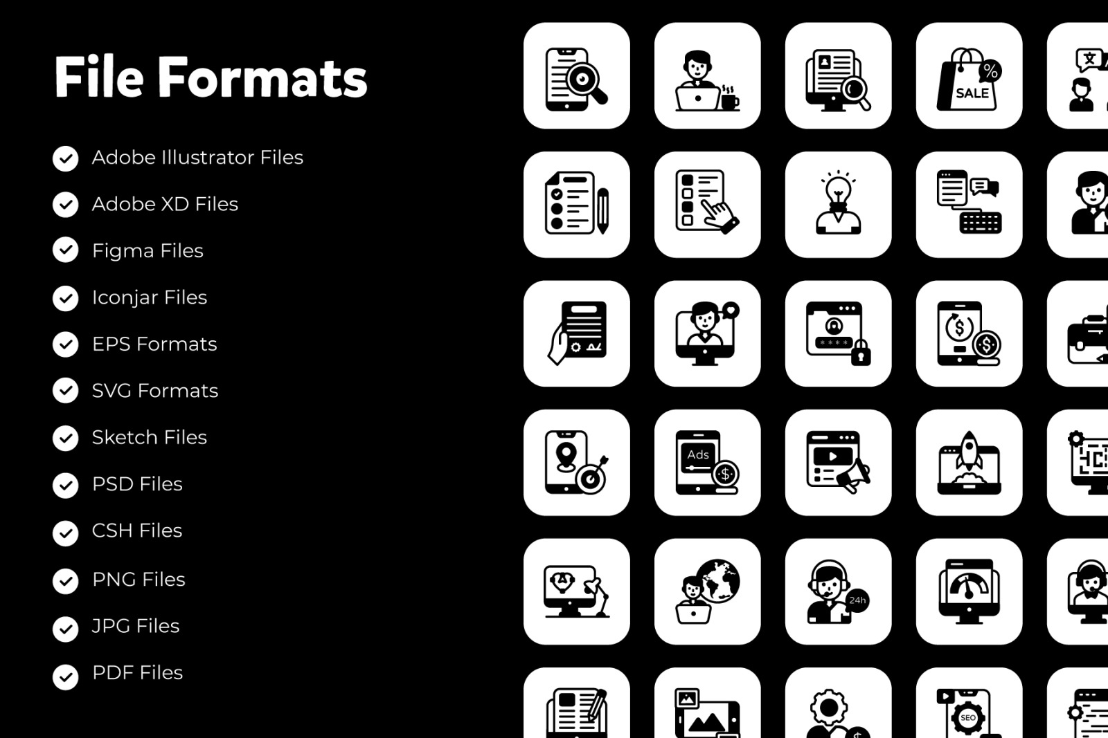 Pack of Freelancing Solid Icons