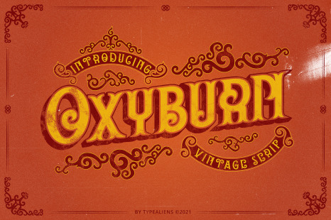 Oxyburn Font - Decorative serif font