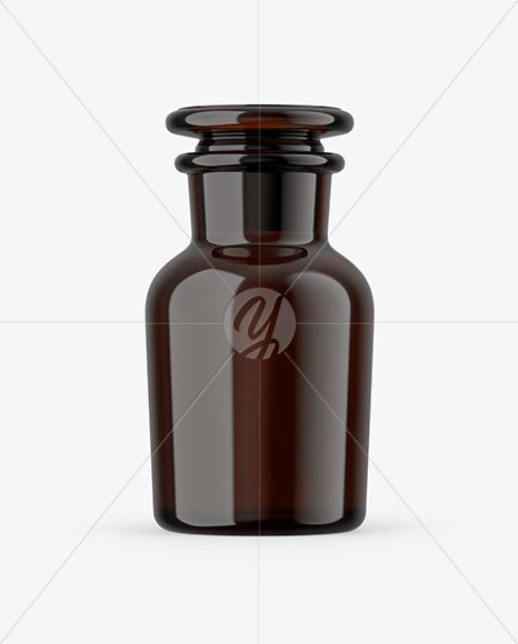 Dark Amber Bottle Mockup