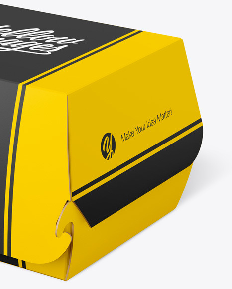 Paper Burger Box Mockup