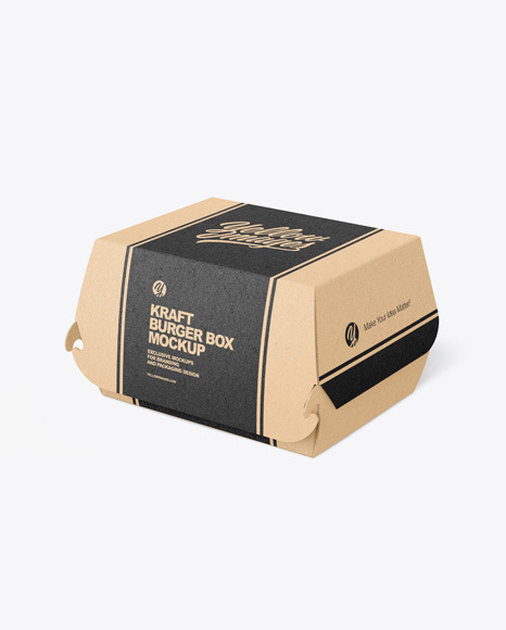 Kraft Burger Box Mockup