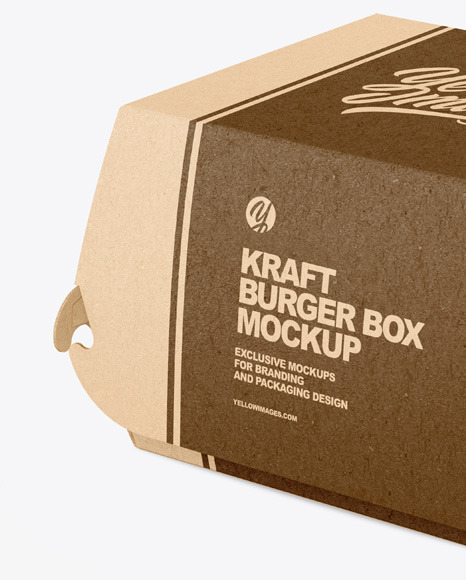 Kraft Burger Box Mockup