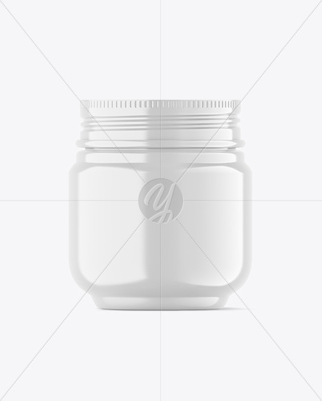 Glossy Cosmetic Jar Mockup