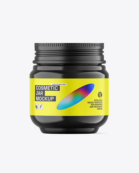 Glossy Cosmetic Jar Mockup