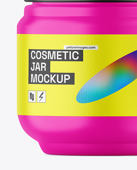 Matte Cosmetic Jar Mockup