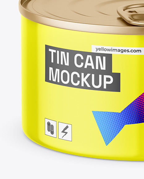 Tin Can w/ Glossy Finish Mockup