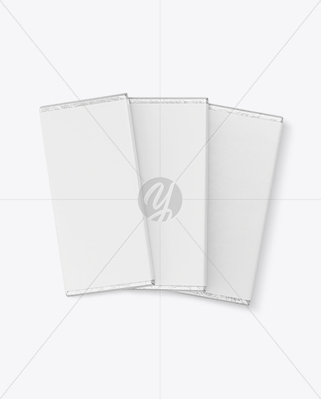 Three Chocolate Bars Mockup