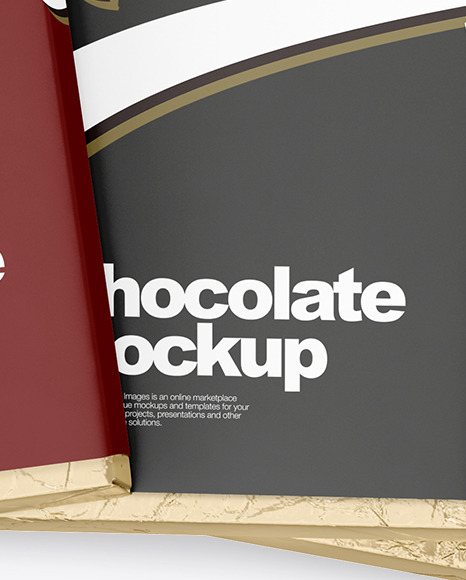 Three Chocolate Bars Mockup