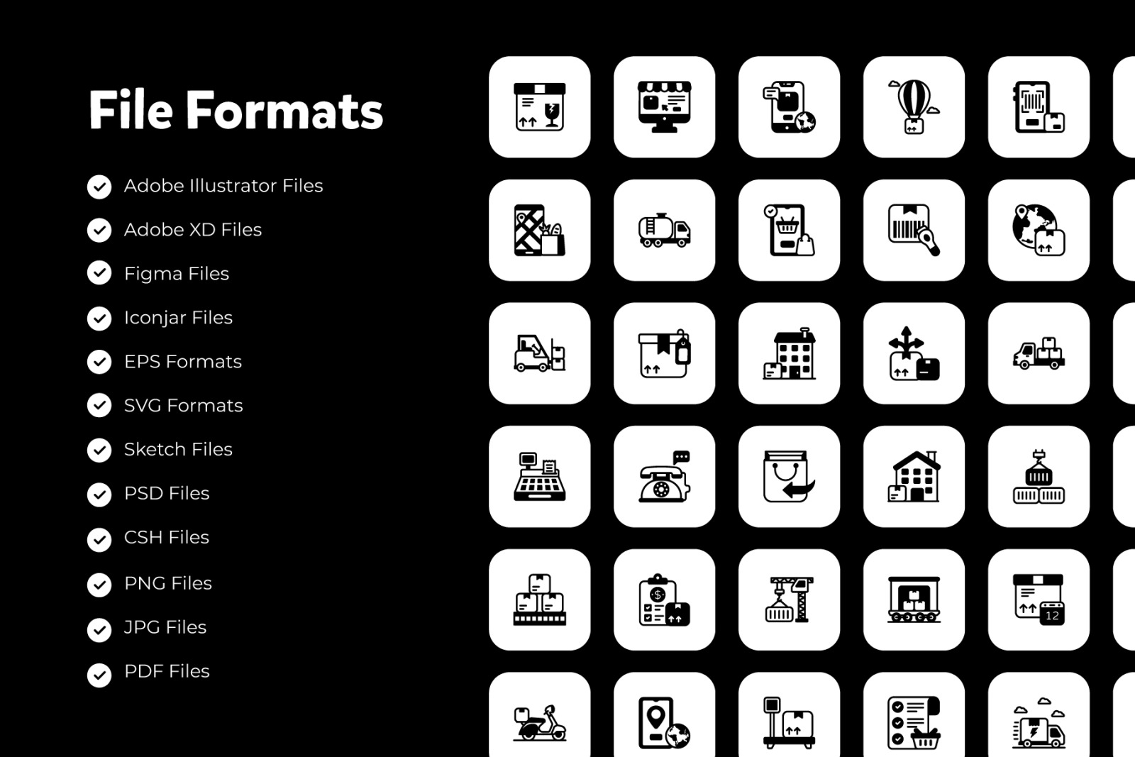 Logistics Delivery Solid Icons Pack Logistics Delivery Solid Icons Pack