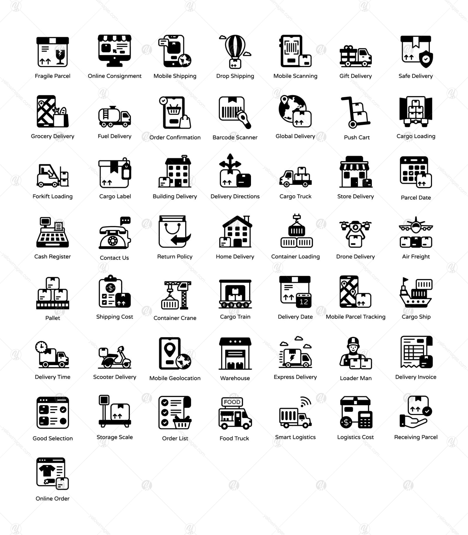 Logistics Delivery Solid Icons Pack Logistics Delivery Solid Icons Pack