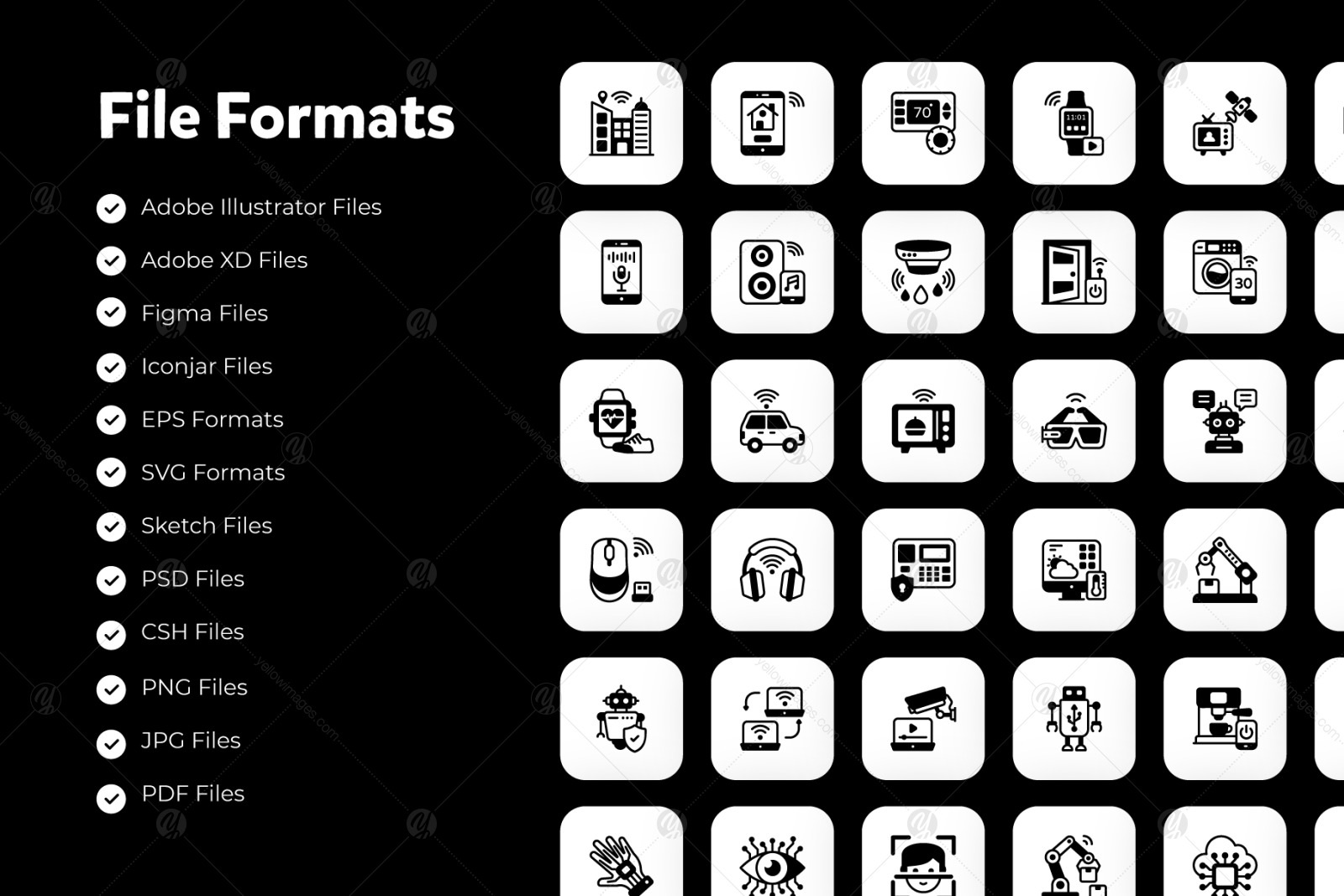 Smart Devices Glyph Icons Smart Devices Glyph Icons