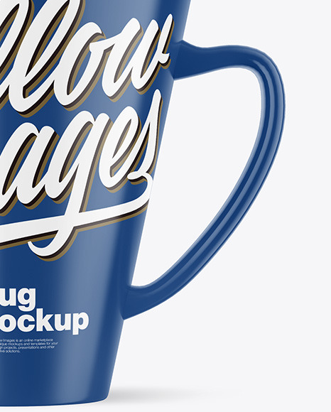 Glossy Mug w/ Coffee Splash Mockup