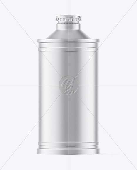 Matte Metallic Aluminium Can Mockup