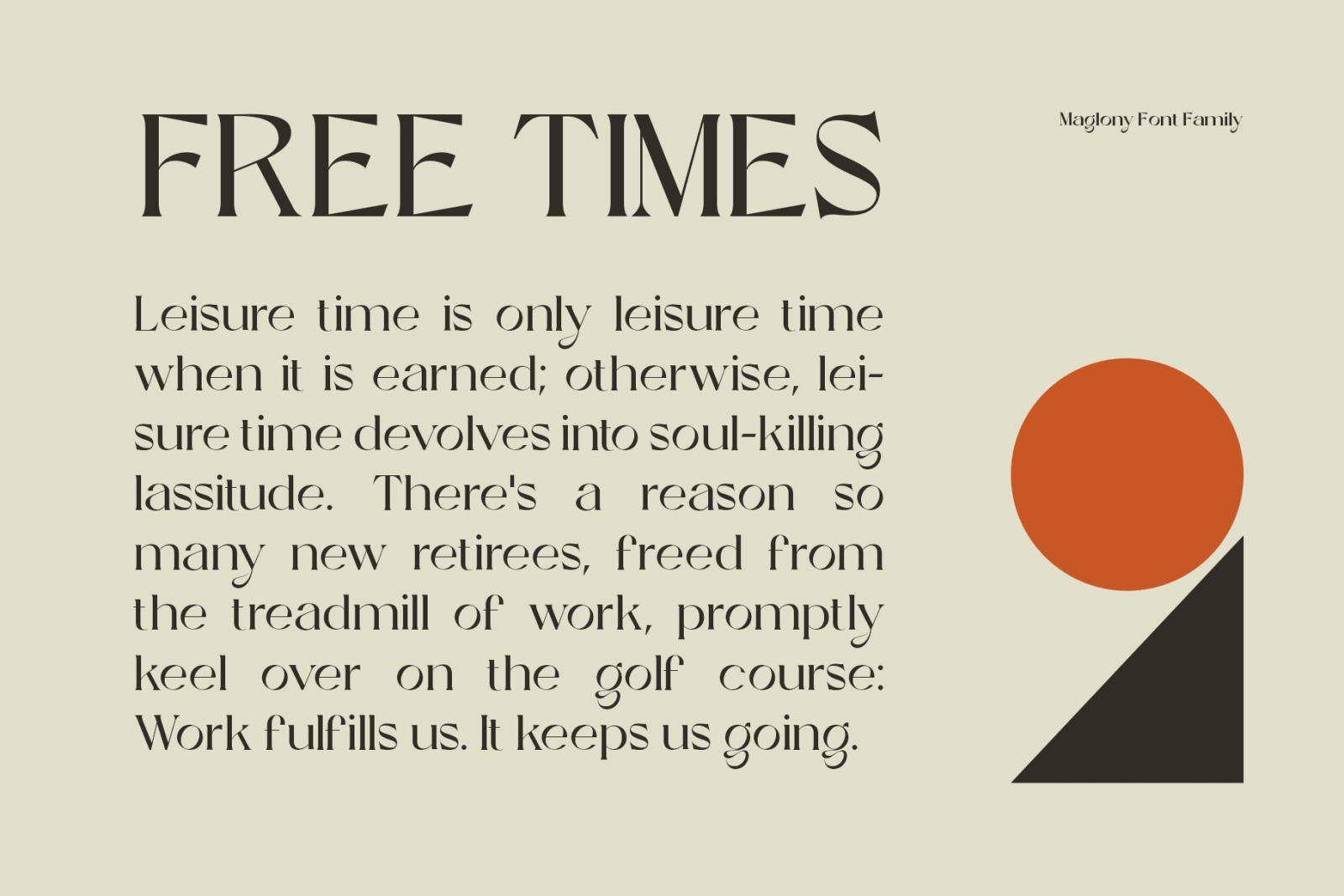 Maglony typeface Maglony typeface