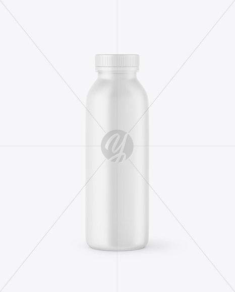 450ml Matte Plastic Yogurt Bottle Mockup