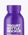 450ml Matte Plastic Yogurt Bottle Mockup