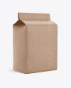 Kraft Paper Flour Bag Mockup - Halfside View (Eye-Level Shot)