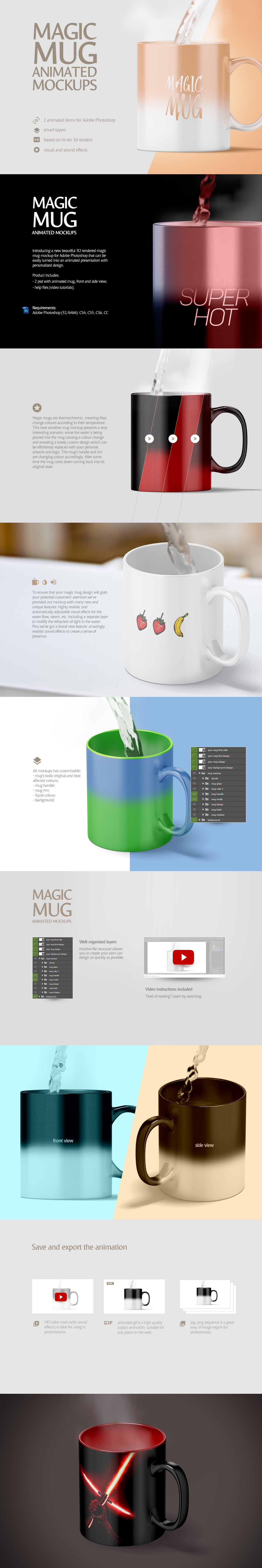 Mug Animated Mockups Bundle Mug Animated Mockups Bundle