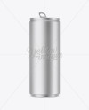 250ml Matte Metallic Aluminium Can Mockup