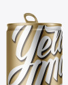 250ml Matte Metallic Aluminium Can Mockup