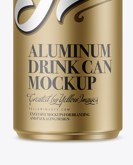 250ml Matte Metallic Aluminium Can Mockup