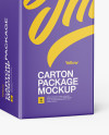 Carton Package With Plastic Cap Mockup - Half Side View