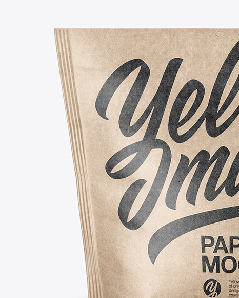 Kraft Paper Stand-up Pouch Mockup