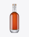 Glass Bottle W/ Cognac Mockup