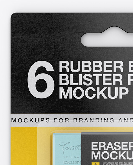 Erasers Blister Pack Mockup