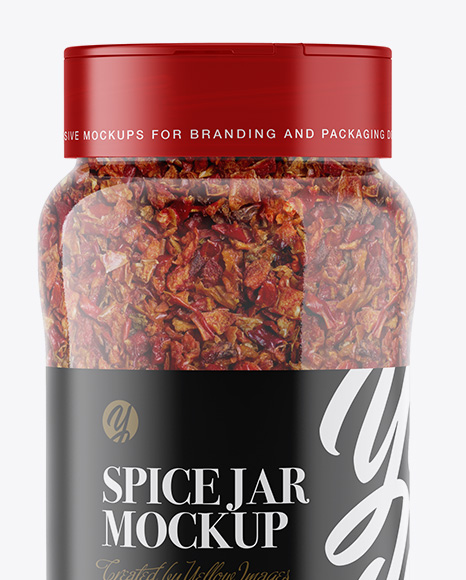 Red Paprika Spice Jar Mockup