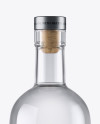 Glass Bottle W/ Vodka Mockup