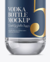 Glass Bottle W/ Vodka Mockup