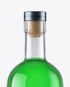 Glass Bottle W/ Liquor Mockup