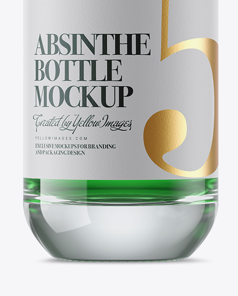 Glass Bottle W/ Liquor Mockup