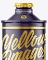 Glossy Beer Can w/ Metallic Cap Mockup