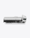 Tank Trailer Truck Mockup - Side View