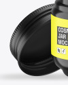 Opened Glossy Cosmetic Jar Mockup