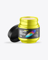 Opened Metallic Cosmetic Jar Mockup Opened Metallic Cosmetic Jar Mockup