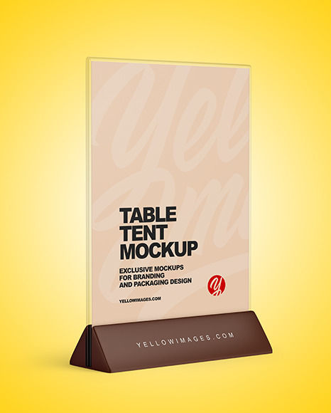 Matte Table Tent Mockup